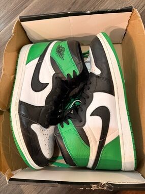 Nike Air Jordan 1 Mid Green/Black/White Men's Sneakers